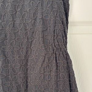 100% Cotton Black Daisy Print Sleeveless Dress